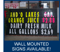 Wall Mounted Signs Available
